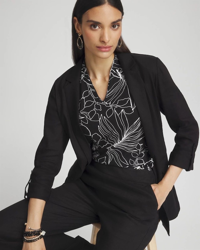 Touch of Cool Palms 3/4 Sleeve Tee - image 2